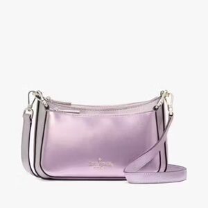 Kate Spade Duet Patent Crossbody Duo Quartz Pink NWT